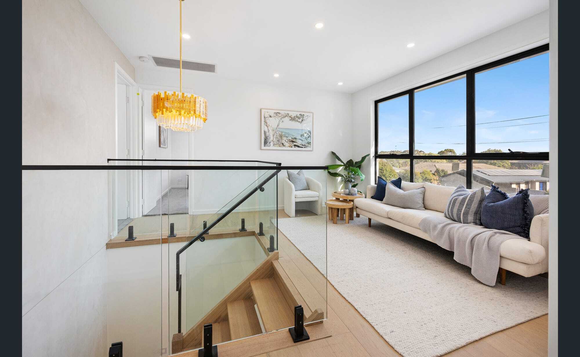 Upstairs living