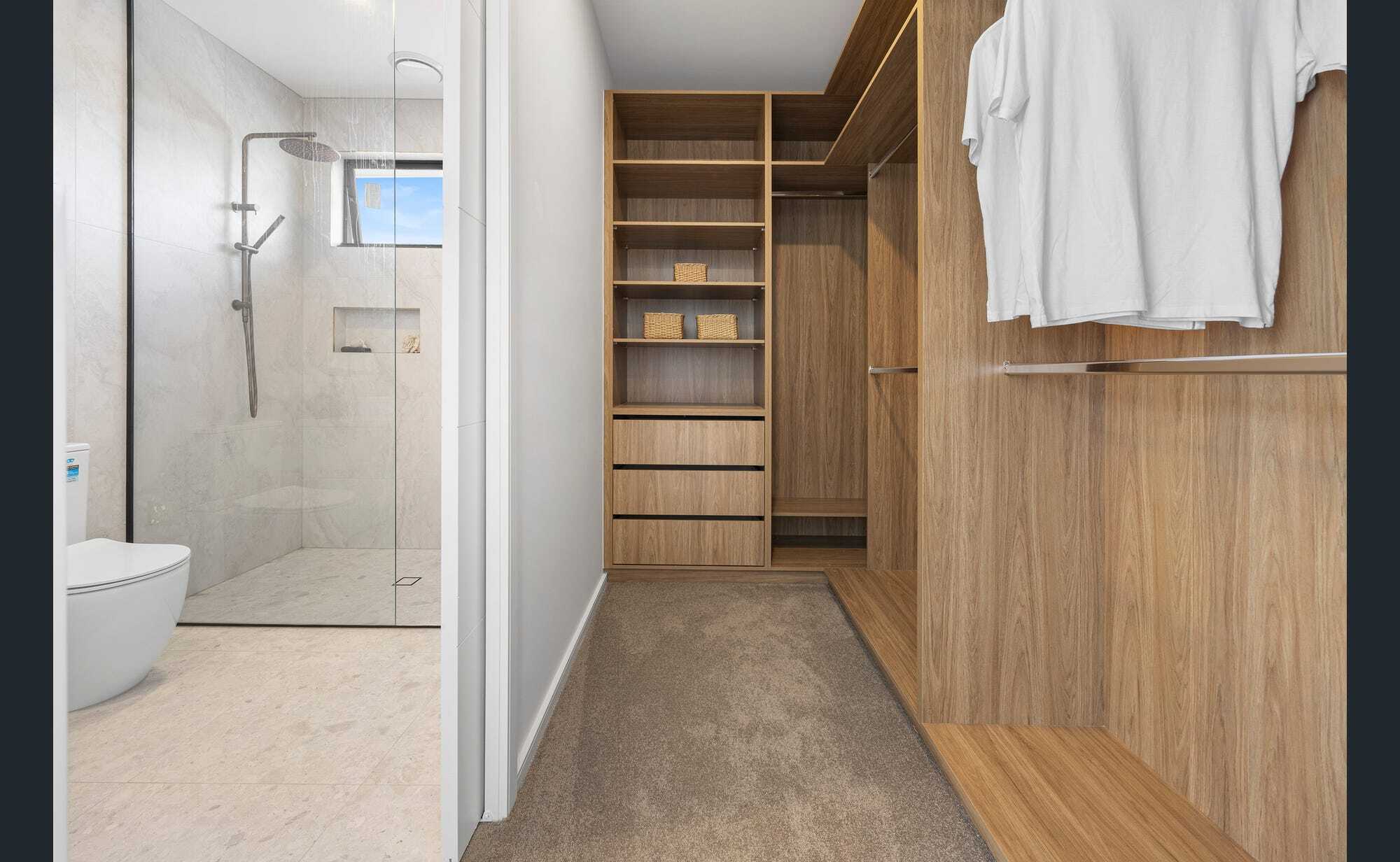 Bathroom and closet